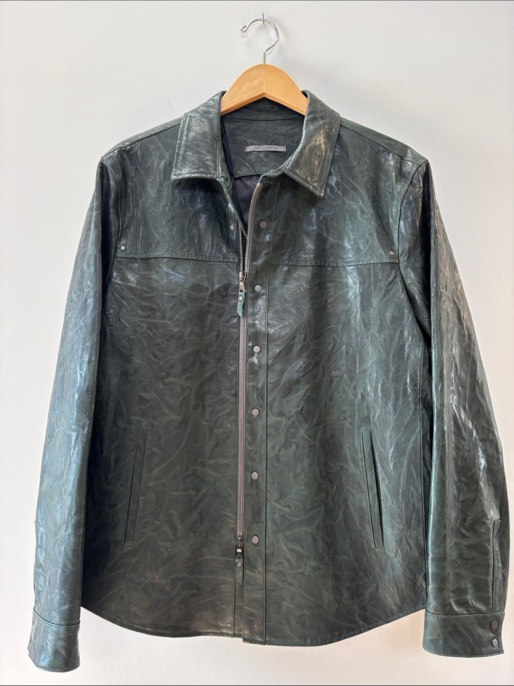 John Varvatos Forest Green Bomber Jacket
